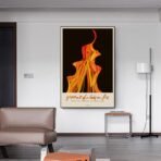poster ritratto della ragazza in fiamme