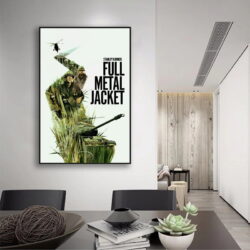 poster con giacca interamente in metallo