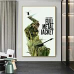 poster con giacca interamente in metallo