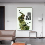 poster con giacca interamente in metallo