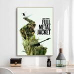 poster con giacca interamente in metallo