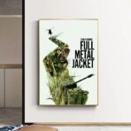 poster con giacca interamente in metallo