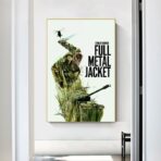 poster con giacca interamente in metallo
