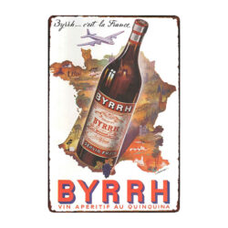 vecchia targa pubblicitaria di byrrh