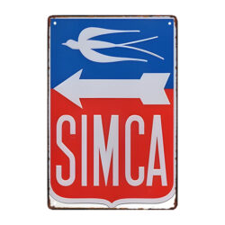 targa pubblicitaria vecchia simca