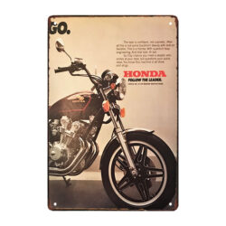 vecchia targa pubblicitaria honda