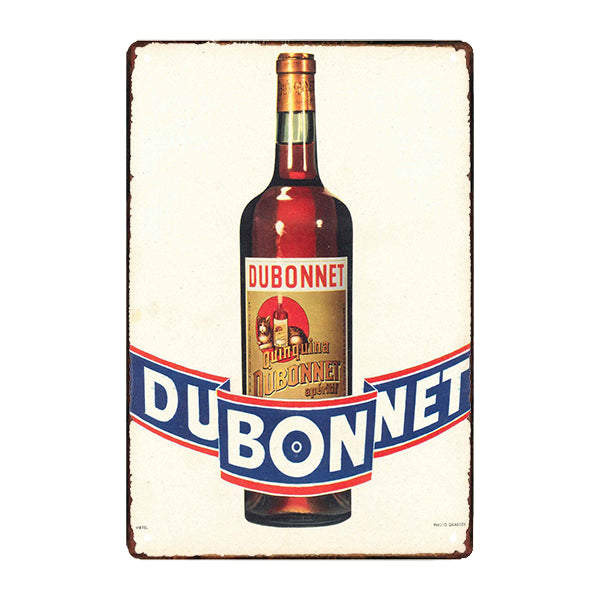 targa pubblicitaria dubonnet in metallo antico targa pubblicitaria dubonnet in metallo antico