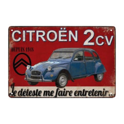 targa pubblicitaria 2cv