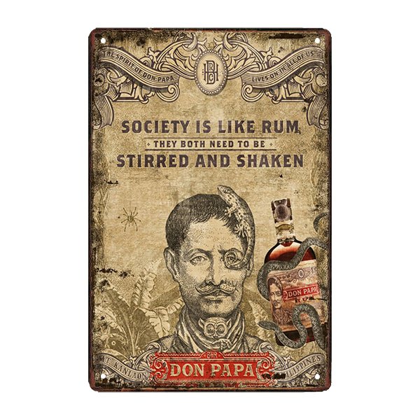 don papa targa pubblicitaria don papa targa pubblicitaria