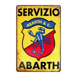 placca metallo abarth