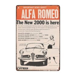 alfa romeo placca metallo