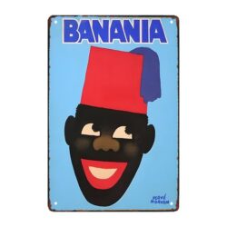 targa banana metallica pubblicitaria