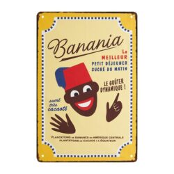 placca metallo banania invecchiato