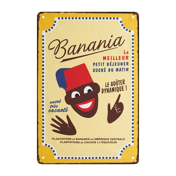 placca metallo banania invecchiato placca metallo banania invecchiato