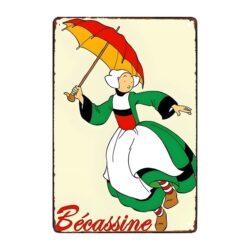 becassine placca metallo