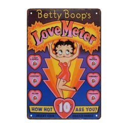 placca metallo betty boop love meter