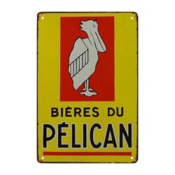 piastra metallo birra pellicano