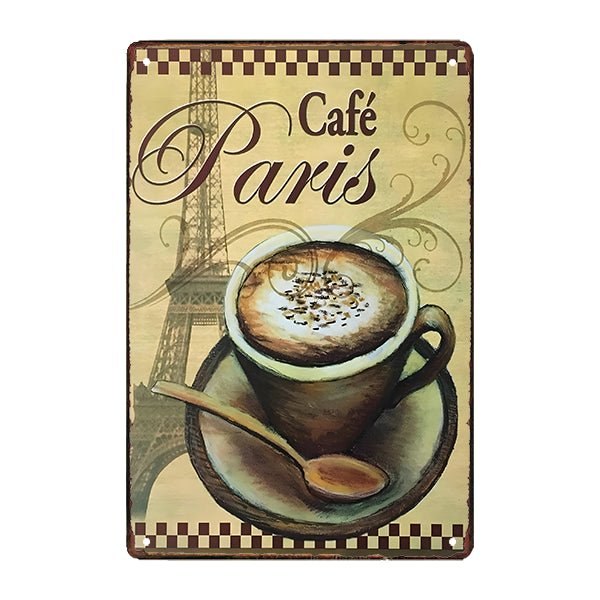 cafe bistrot metal plate cafe bistrot metal plate