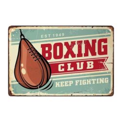 club di boxe con piastra metallica