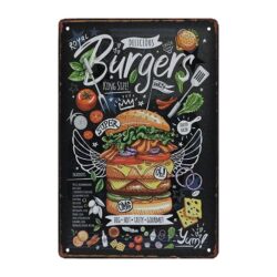 piatto per hamburger in metallo