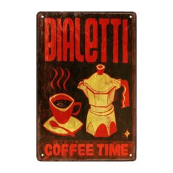 piastra metallo caffe italiano