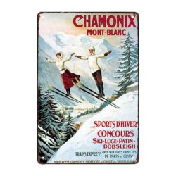 placca metallo chamonix mont blanc
