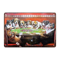 placca metallo cane vintage