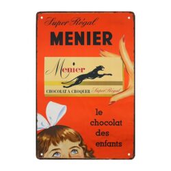 menier cioccolato placca metallo