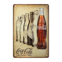 piatto coca cola metallo