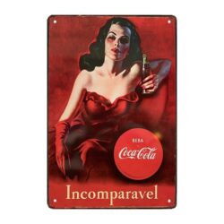 piastra metallica coca cola incomparavel