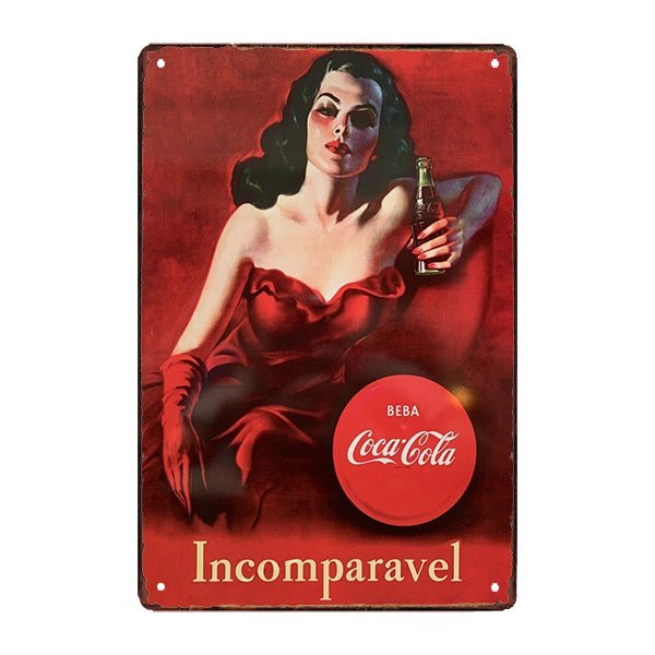 piastra metallica coca cola incomparavel piastra metallica coca cola incomparavel