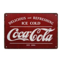 piastra metallo cucina coca cola