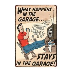 garage segno metallico umorismo