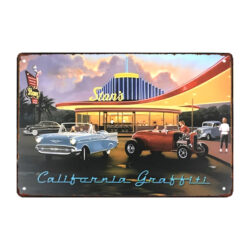 placca metallo deco california
