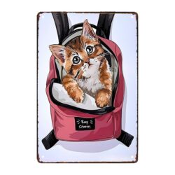 placca metallo deco cat