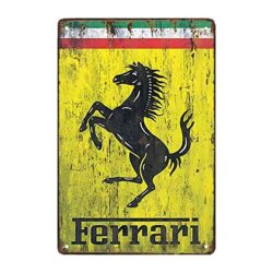 placca metallo deco ferrari