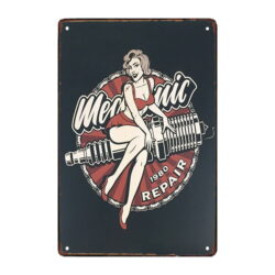 metal plate deco garage pin up 1