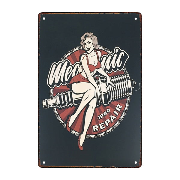 metal plate deco garage pin up 1 metal plate deco garage pin up 1