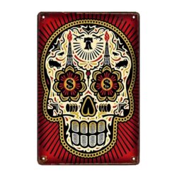 placca metallo deco messico