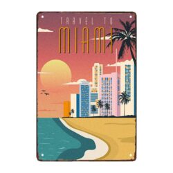 placca metallo deco miami