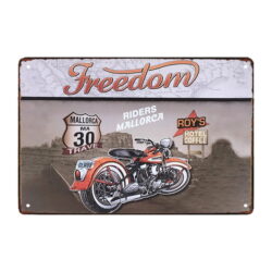targa moto decorativa in metallo