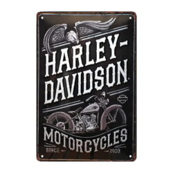 piastra metallica deco moto harley davidson
