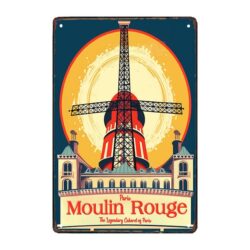 placca metallo deco moulin rouge