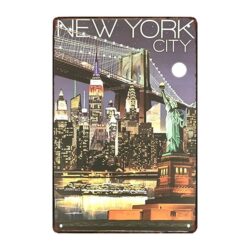 piatto deco metallo new york