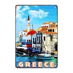 placca metallo deco country grecia