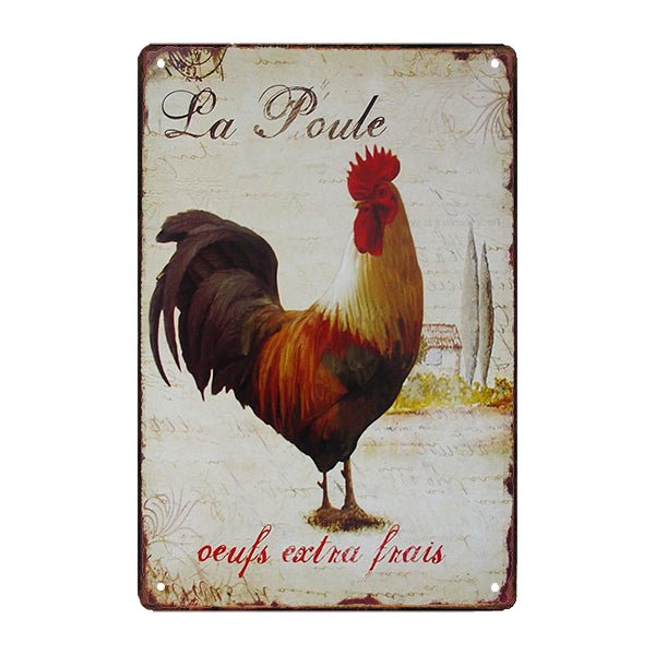 placca metallica deco gallina 1 placca metallica deco gallina 1