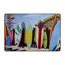 piastra metallo surf deco