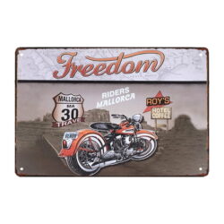 targa in metallo deco vintage moto 1