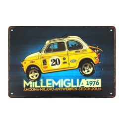 metallo deco vintage piastra da muro auto da corsa