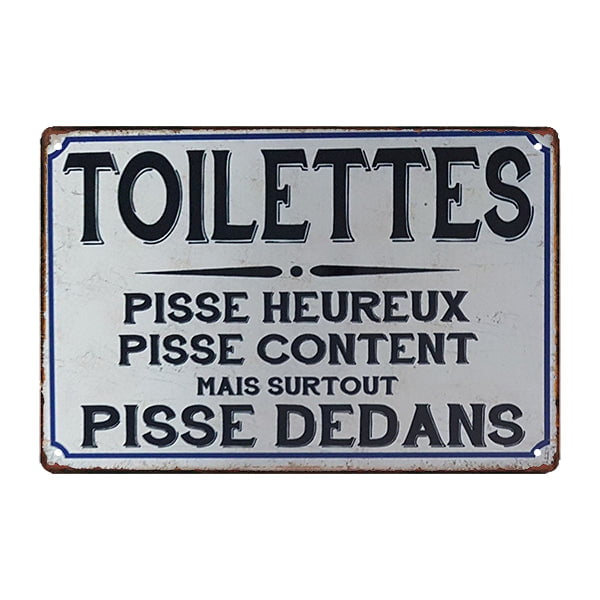 metal plate deco wc 2 metal plate deco wc 2
